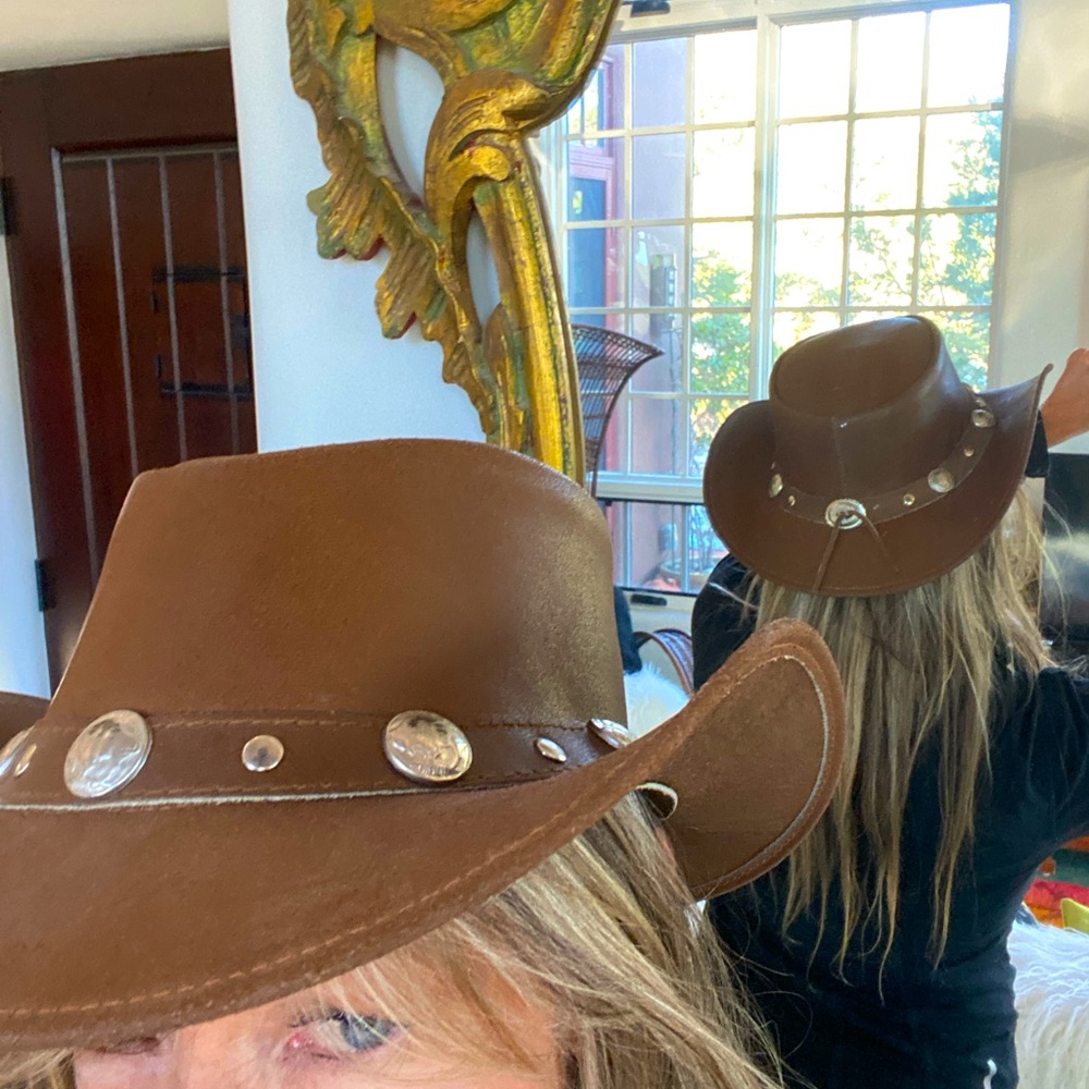 Unisex Leather Cowboy Hat - L - Picture 10 of 10